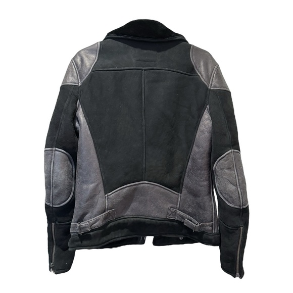 Vintage Armani exchange Lamb Leather Biker style jacket Size S - Picture 2 of 6